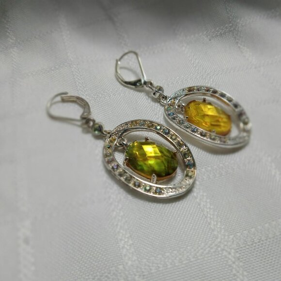 Vintage Honey Topaz Quartz Sterling Silver Necklace and earrings - Picture 6 of 6